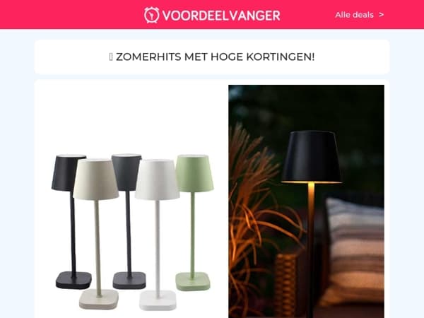 ✅ Buitendeal: SEVVA Tafellamp -70% Korting / Luchtreiniger / Luchtcompressor / Ariel Vloeibaar / Mini Voetpomp 1+1
