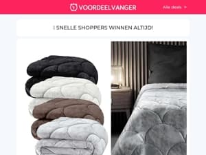 FINAL SALE 🚨 Eazy Dekbed Velvet (-80% KORTING) / Solarlamp 1+1 Gratis / Comfort Hoodie / Dienblad 1+1 / Tuinafvalzak