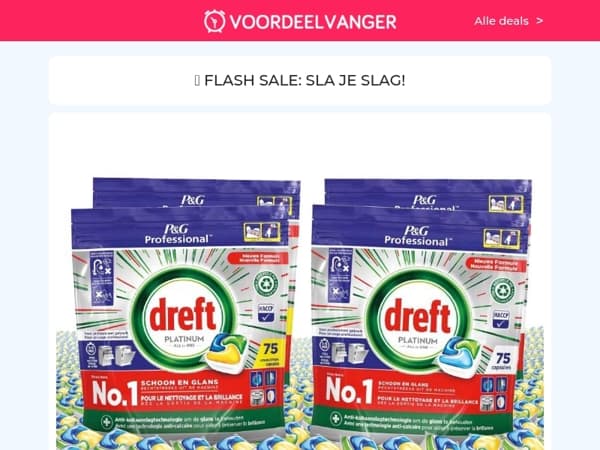 ⚡️ OP=OP ⚡️ Voordeelpack Dreft Tabs: 75+75 GRATIS / Draadloze Luchtcompressor / Mario Russo Korte Broek / Prikspots / Citronella Buitenkaars