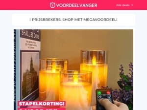 ‼️ OP=OP: 75% Korting Op Smoked Glass Elektrische Kaarsen / Stormparaplu / Dettol Reinigingsdoekjes / Grondspots / Ovenmatten