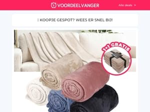 😍 1+1 GRATIS: Superzacht Flanel Deken / Infrarood Warmtekussen / Mario Russo Sweater / Thermobeker / CO2 Meter