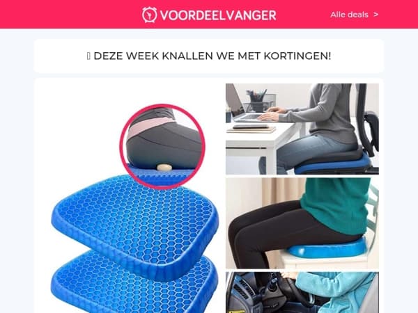 💥 1+1 GRATIS 💥 Comfort Gel Zitkussens (Met -79% Korting) / Voordeelpack Draft Vaatwastabs / Insectenhor 1+1 / Solar Fakkels / Lenor Pearls Geurbooster
