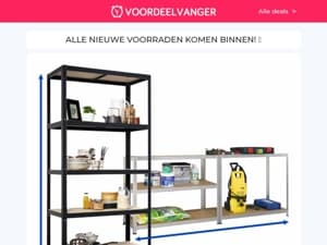 NIEUWE VOORRAAD: Robuuste Stellingkast XL / Bladblazer / Universele Snellader (2-Pack) / Drukspuit / Fiets Achteruitkijkspiegel