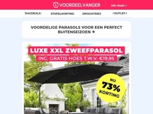 ☀️⛱️ VOORDELIGE PARASOLS: Kijk snel voor hoge korting! OP=OP