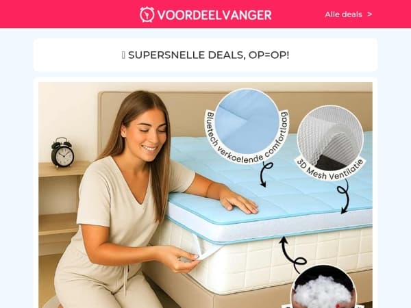 🥶 Verkoelende Matrastopper -80% KORTING / Polo Stapelkorting / Groeiende Tuinslang 1+1 / Waterbezem / Transport Trolley 1+1