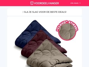 😍 -75% KORTING: Eazy Dekbed 'Cloud' Stiksel / Lenovo Laptop / Oplaadbare Luchtcompressor / Wonder Badmat / Vochtvreter