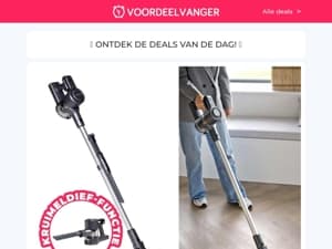 68% KORTING: 2-In-1 Draadloze Steelstofzuiger / Werklamp 1+1 GRATIS / Teddy Dekbedovertrek / Telescopische Kruk / Kluis In Boek 1+1