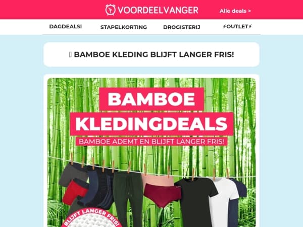 🐼 Tot 70% KORTING 🎋 Bamboe Kledingdeals!