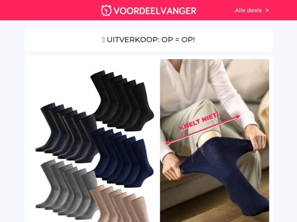 🎉 3+3 GRATIS EN KORTING: Anti-Knel Diabetessokken / Aanbasbaar Hoofdkussen / Accu Boormachine / Parasoltegels / Batterijbox