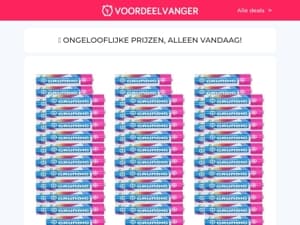 36+36 GRATIS: Batterijen -84% / Robotstofzuiger / Lenor Wasmiddel 1+1 / Instant Waterkoker / Telefoonhouder 1+1