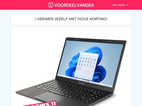 😱 BODEMPRIJS: Laptop 14" Met Windows 11 / Opvouwbare Kruk 1+1 / Regenton / Stormparaplu / Hoodie Blanket