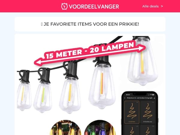 💥 XL Lichtslinger -65% KORTING / Druppelslang 1+1 Gratis / Bolderkar / Knuppel Zaklamp / Citronella Wierook 1+1