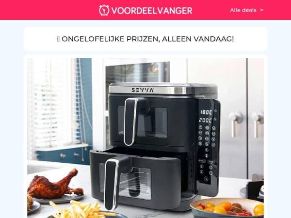 ✅ 67% KORTING: Dubbele Airfryer - Nieuw Design 😱 / Compressiesokken 2+2 Gratis / Witte Reus Power Caps / Slimme Ventilator / LED Nachtlampen 1+1