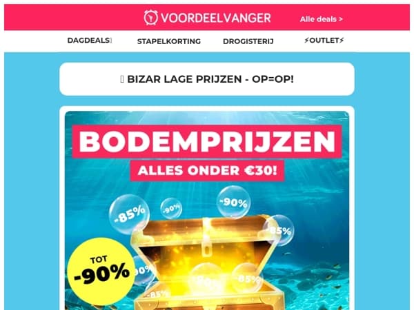 🚨 Laatste Kans! ⚓️ BODEMPRIJZEN: Deals Voor Minder Dan €30!