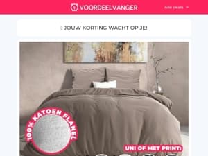 👌 100% Katoen Flanel Dekbedovertrek (71% KORTING) / Gillette Fusion5 Voordeelset / Compressiesokken 2+2 Gratis / Hydro Wonder Badmat / Matraswig