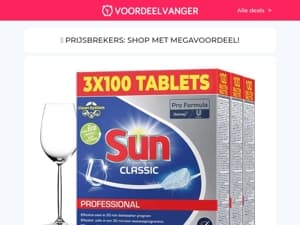 Drogisterijknaller! 💥 Sun Vaatwastabs (100+200 Gratis) / Design Tuinbank / Solarlamp (1+1 Gratis) / Soundbar (afgeprijsd!) / Elektrisch Droogrek