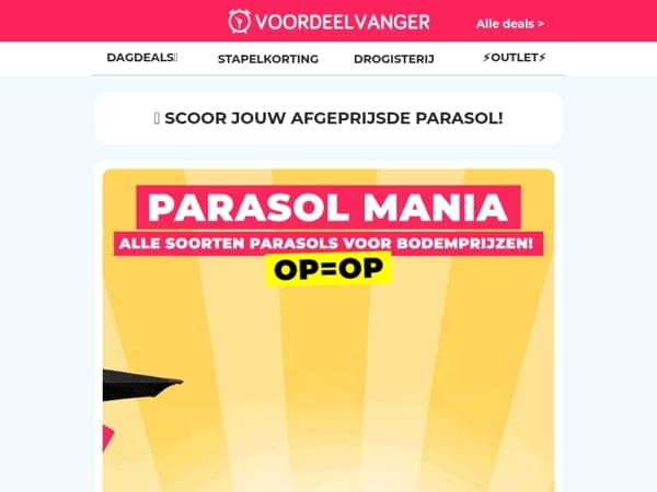 ⛱️💛 Schaduw is het nieuwe goud – en wij geven het bijna weg!!