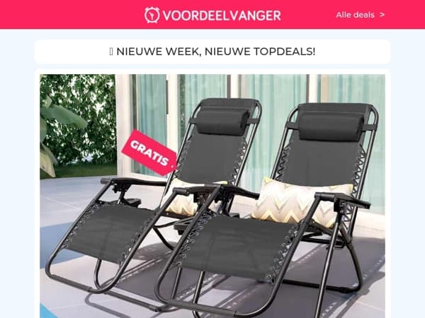 😱 1+1 GRATIS: Zero Gravity Tuinstoelen (Hoge Korting!) / Kamado BBQ Egg / Coolcube Oplaadbaar / Weerstation / Oplaadbare Vliegenmepper 1+1