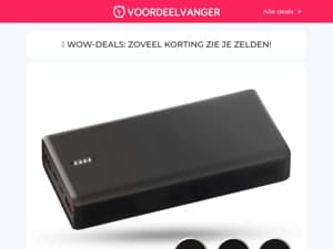 -80% KORTING: Ultrakrachtige Powerbank 🔋 / 2x5 Liter Dash / Auto Ontvochtiger 1+1 Gratis / Fietslampenset / Spinning Mop