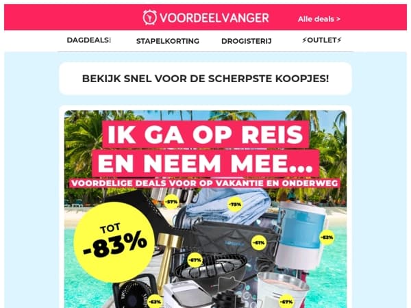 🧳☀️ Ik ga op reis en neem mee... 80+ Voordelige DEALS!