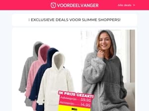 💥 Hoodie Blanket - NERGENS ZO VOORDELIG / Elektrische Mop / Opvouwbare Opstap 1+1 / Mario Russo Jas / Make-Up Spiegel