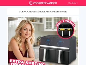 ✅ EXTRA KORTING: Dubbele Airfryer OPRUIMING / Waterdichte Molton 1+1 / Jaarpack Vaatwastabs / Steekwagen / 8x Grondspots