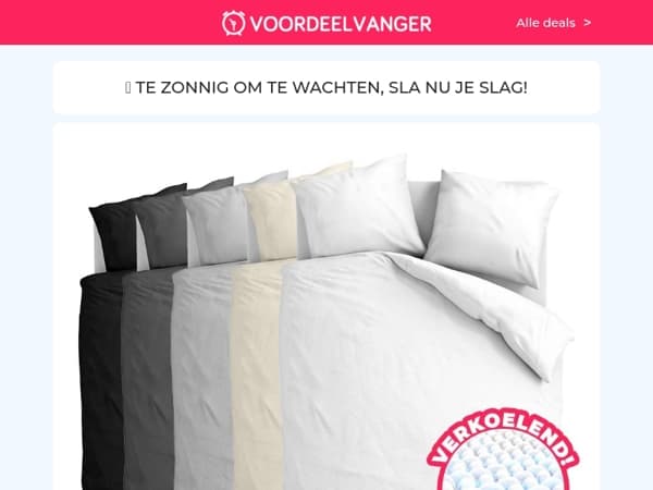 ✨ NIEUW 🥶 100% Verkoelende Katoenen Dekbedovertrekken / Bladeless Ventilator / 8x Solar Wandlampen / Bloeddrukmeter / Megapack Scheermesjes