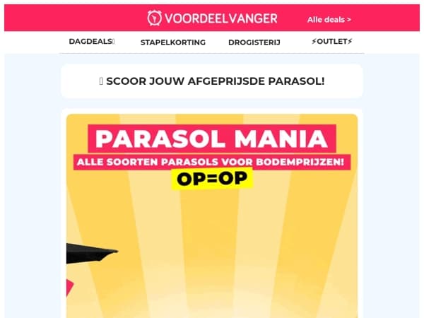 ⛱️💛 Parasols Met KORTING - Keuze Uit Topmodellen!