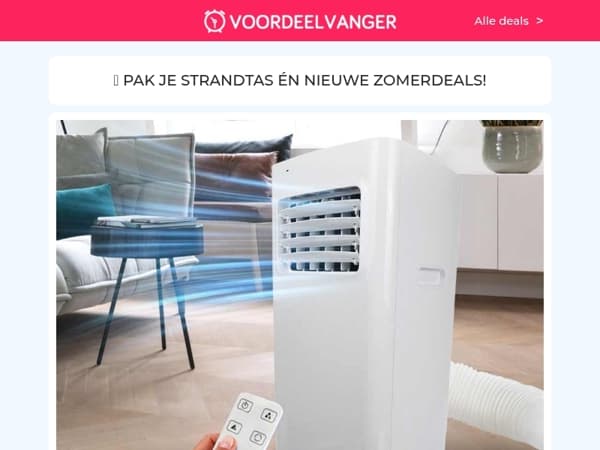 🥶 Mobiele Airco Bodemprijs (65% Korting) / 20.000 mAh Powerbank / Chino Shorts / Solar Buitenlamp 1+1 / Siliconen Afdekdeksels 1+1