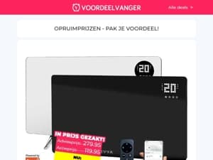 OPRUIMPRIJZEN! ⚠️ Slimme Infrarood Paneelverwarming / Grundig Batterijen / Elektrische Kaarsen (3-Pack) / Gazonzaad / Kraan Opzetstuk