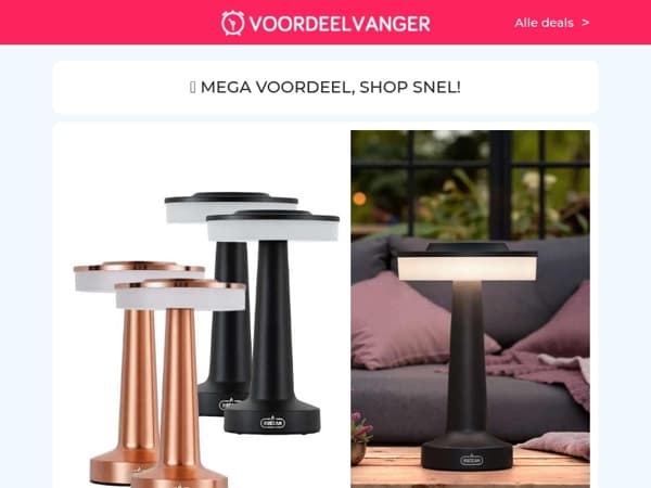 💥 Nieuw: Oplaadbare Tafellamp 1+1 GRATIS / Mario Russo Polo / Batterijen 36+36 / Anti-Klim Strips 10+10 / Hoodie Blanket