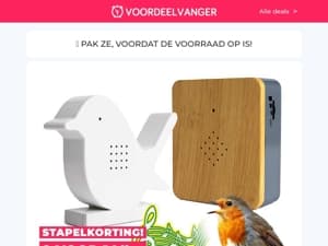 🎶 55% KORTING Op Sensor Vogeldoosje 🦜 / Softshell Waterafstotende Jas / Solar Tuinlampen 4+4 / Vochtvreter / Poncho