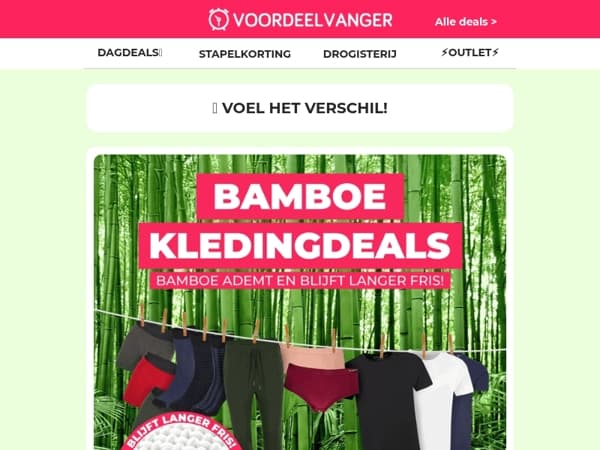 🐼🎋 Laatste Kans: Tot 70% KORTING: Bamboe Kledingdeals!