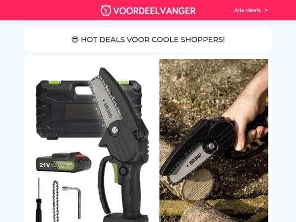 🥵 OP=OP: Oplaadbare Mini Kettingzaag -73% KORTING / Muggenvanger 1+1 / Solar Wandlamp 1+1 / Citronella Wierook 1+1 / Lendensteun 1+1