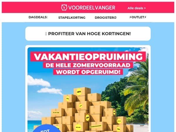 🚨 Alle zomervoorraad MOET weg 😎 Bekijk de vakantieopruiming!