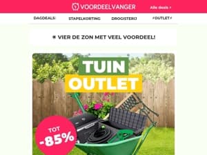 TUINOUTLET! ☀️ Tuinbanken, Tuinverlichting, Bloempotten, Bladblazers en nog vele meer!