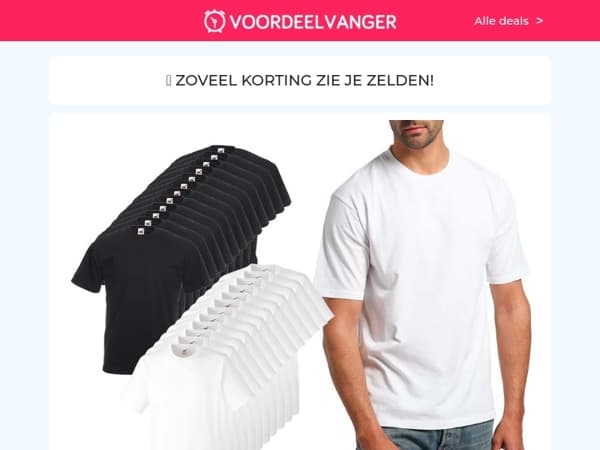 💥 75% Korting: Fruit of the Loom T-Shirts / Zware Kwaliteit Handdoeken / Dash Waspoeder / Pocket Printer / 8x Grondspots