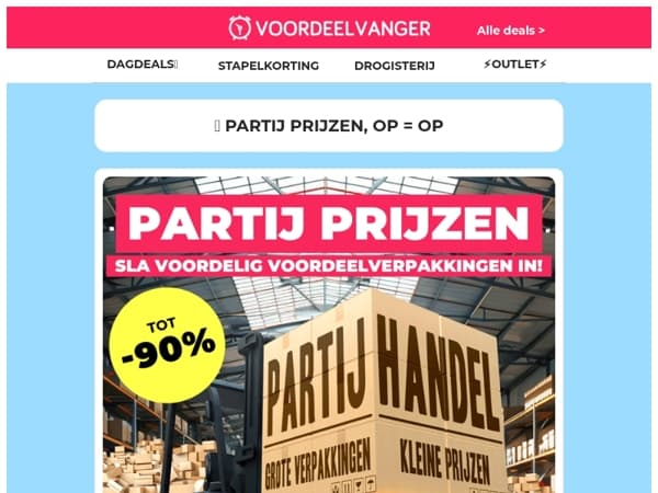 📦💥 PARTIJ HANDEL: Korting op Voordeelverpakkingen, 1+1 Gratis En Meer!