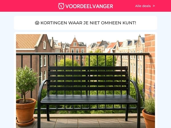 ✅ AFGEPRIJSD: Tuinbank -65% Korting / Draagbaar Gasfornuis / Compressiesokken 3+3 Paar / Strandparasol / Overzet Zonnebril 1+1