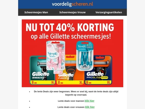 Scheermesjes | mannen verzorging | Gillette & Wilkinson