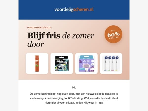 Nog meer zomerdeals: tot 60% op je vaste mesjes