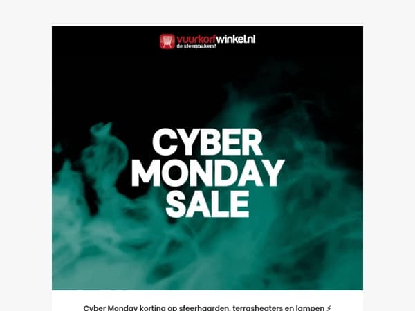 Cyber Monday korting op licht & warmte ⚡