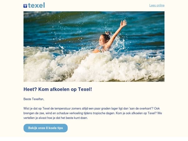 Heet? Kom afkoelen op Texel!