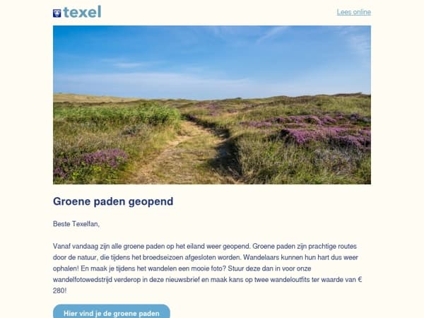 Groene paden geopend