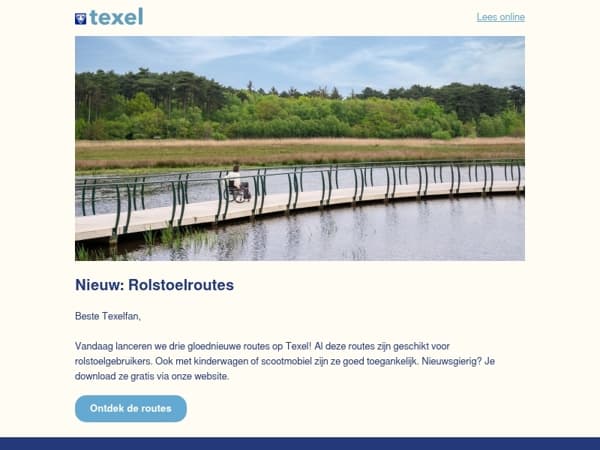 Nieuw: drie Rolstoelroutes!