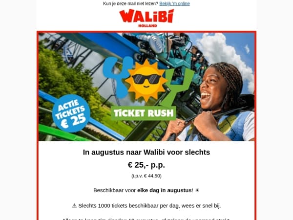 📣 Deal alert: tickets € 25!