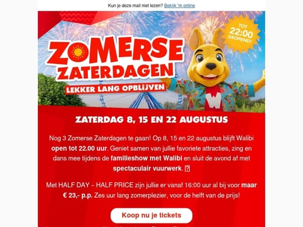 Voor €23 naar de Zomerse Zaterdagen ☀️