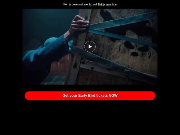 Halloween Early Bird tickets nu beschikbaar! 🔨💰