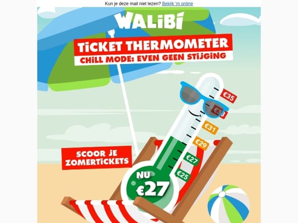 🎟️ Tickets nu €27 - de Ticket Thermometer chillt 😎