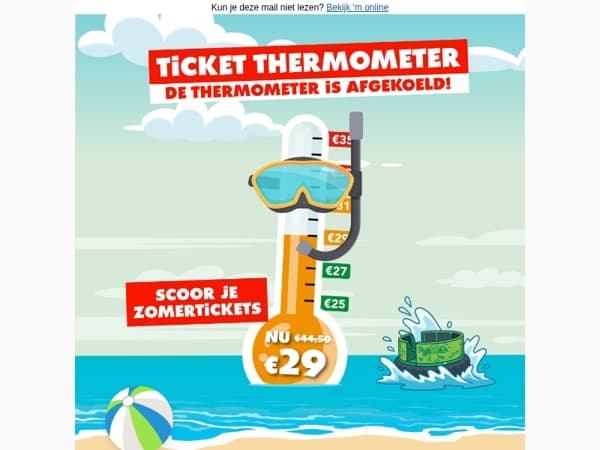 🌡️ Yes! Ticketprijs daalt naar €29